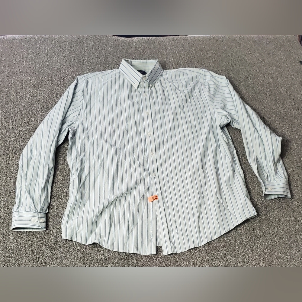 Dockers Mens Dress Shirt Size XL Striped Collared Button Down Cotton Long Sleeve